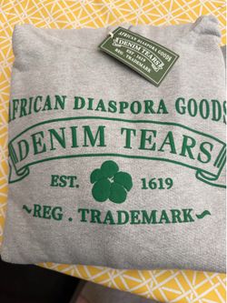 XL Denim tears Hoodie Green print