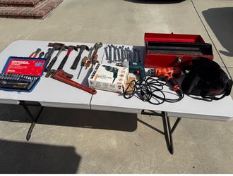 Tools and Tool Box- Assorted Lot