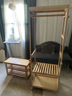 Bamboo Closet Organizer and Shoe each
