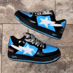 2022 A Bathing Ape Bape Sta Marvel Comics Venom Sneakers Size 8