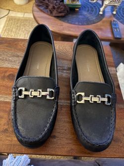 Leather Flats 7.5 Black (Edinburg)