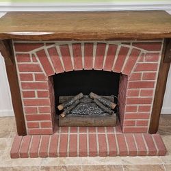 Decorative fireplace.
