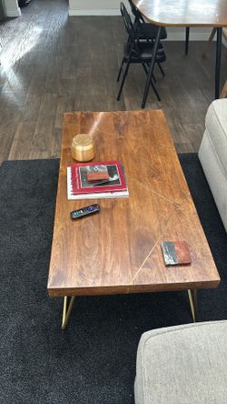 Wood coffee table