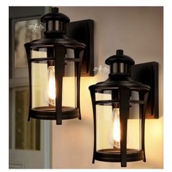 2-Pack Motion Sensor Outdoor Lights, Dusk to Dawn Porch Lights