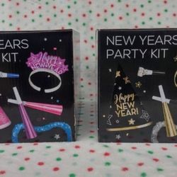 New Year's Party Kit - Celebrate With 20 Friends - Hats, Tiaras, Horns, Blower