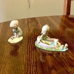 Enesco Miniature Monthly Precious Moments Figures Set of 3 Vintage 1989