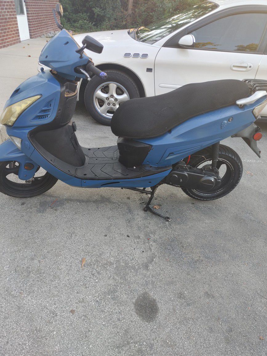Blue 60cc Scooter