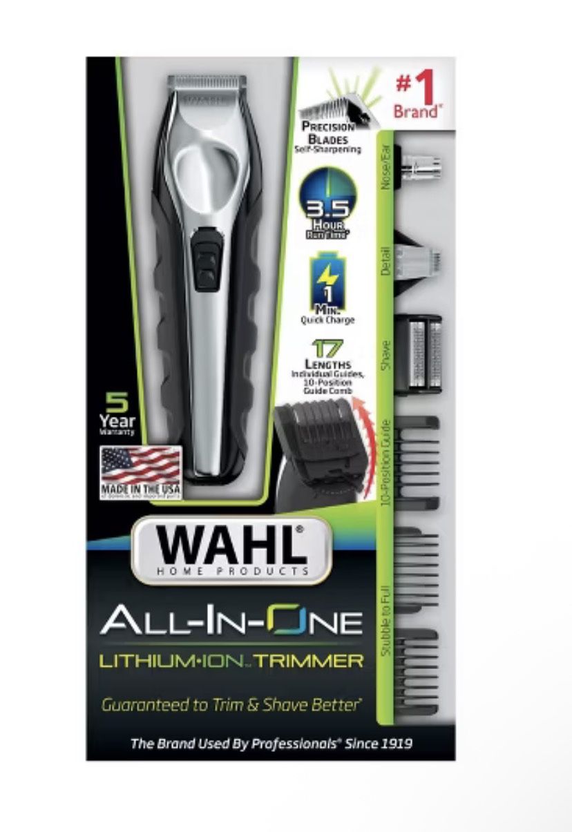Wahl Lithium Ion ALL IN ONE Cordless Rechargeable Electric Trimmer for Men