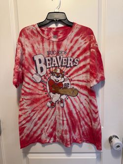 Buc-ee's Beaver Baseball Red Tie Dye Size large Bucees gently used