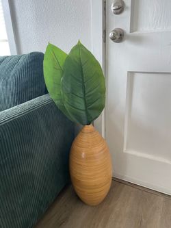 Wooden Decorative Floor Vase