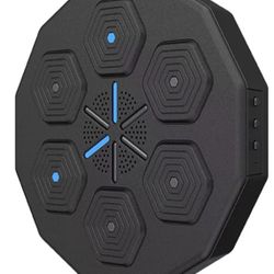 Home Wall-Mounted Music Boxing Machine,6 Light Strips,6 Hitting Areas,Boxing Trainer,PU Material,Multiple Installations