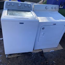 May take extra large washer and dryer works excellent no issues $269.30 day