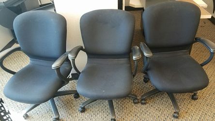 Multiple office chairs