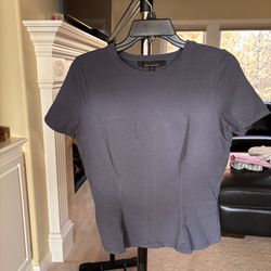 WHBM Short Sleeve Seamed Peplum Tee