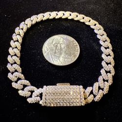 7” Solid 925 Sterling Silver 6mm Moissanite Bracelet *Brand New*