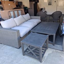 Outdoor Couch With Middle Table  (2 Pieces) 