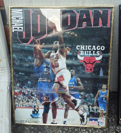 16×20 Poster featuring Michael Jordan during his time with the Chicago Bulls.