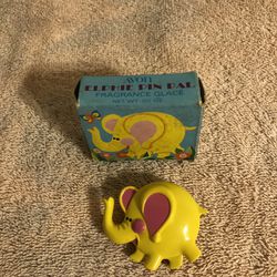 Vintage 1973 Avon Elphie Elephant Pin Pal Fragrance Glace Pin With Box