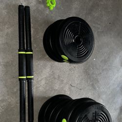 Fitness Equipment Processed Gripper Dumbbell Men's Gym Home Detachable Barbell Rubber-coated Adjustable Weight Beginner Set Fitness 