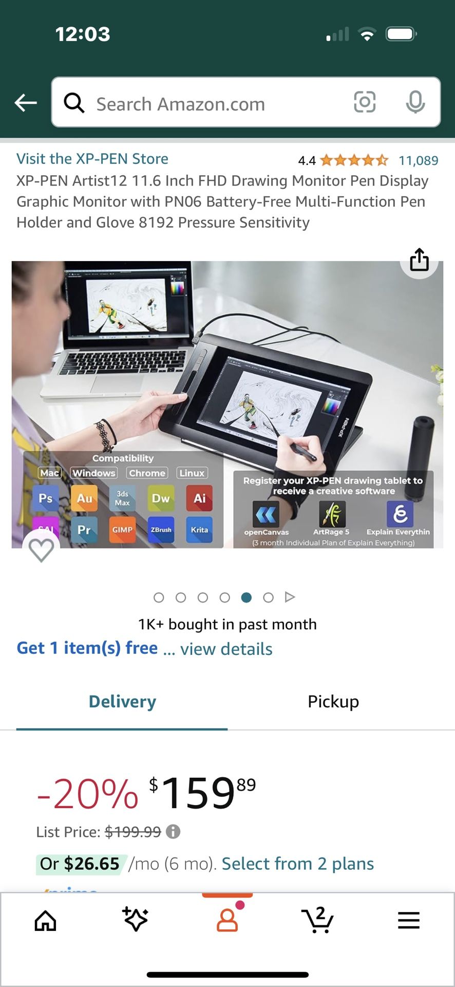 XP-PEN Artist12 11.6 Inch FHD Drawing