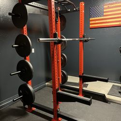 Brand New Gym Bundle : Power Cage + Adjustable Bench + Barbell + Bumper Plates + Installation Available