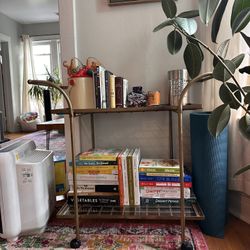 Gold Bar Cart Mid Century