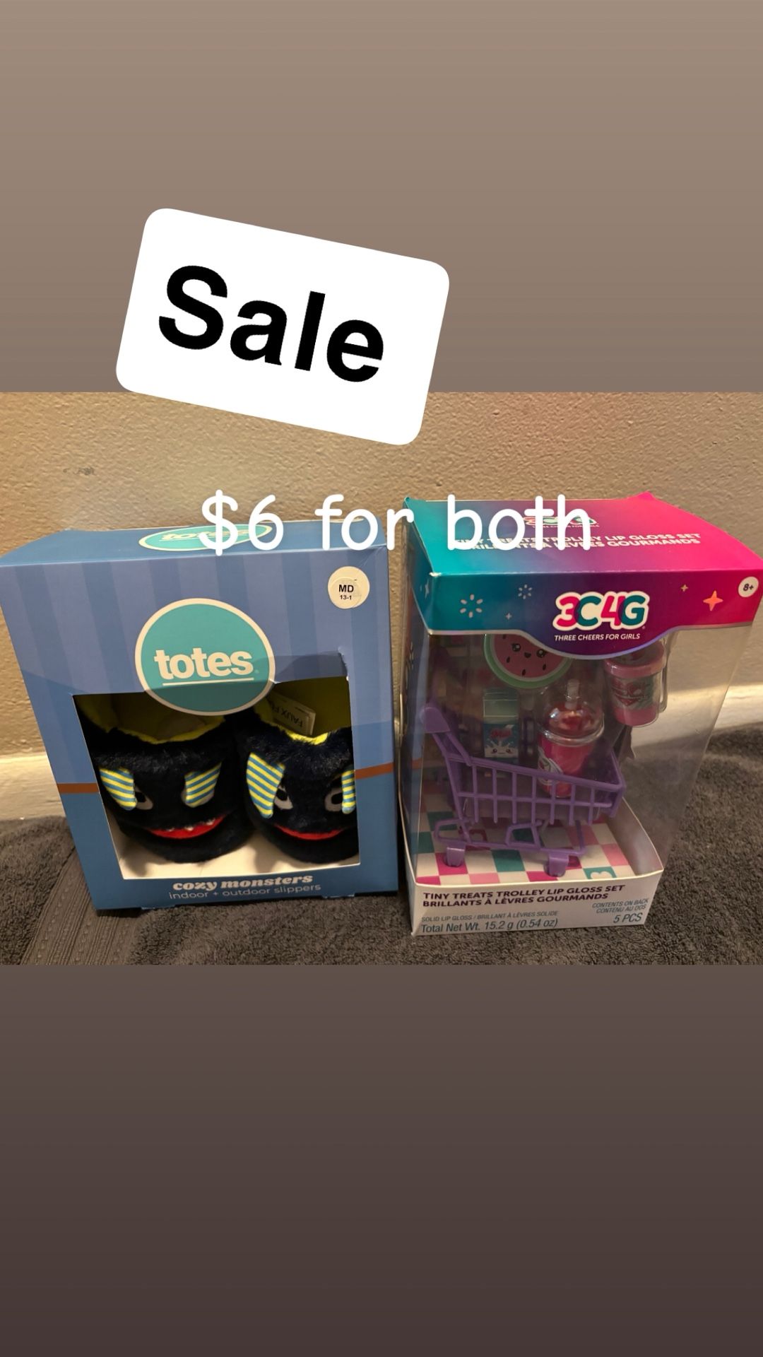 Kid Slippers And Toy