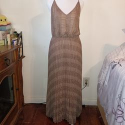 NWT Joie Brown Plaid Maxi Dress Small