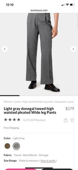 Style & Co. Tailored High-Waist Wide-Leg Trousers — Charcoal Gray New Size 10