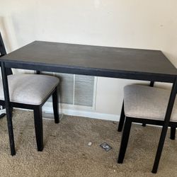 Dining Table And 3 Wooden Chairs For Sale