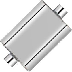 Performance 2.5 Inch Muffler Exhaust, Stainless Steel Exhaust Muffler Straight-Through