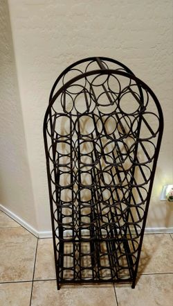 Large Wrought iron Wine Rack with Arched Top