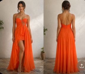Orange Evening Gown