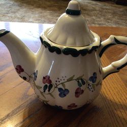 Beautiful flowered teapot 