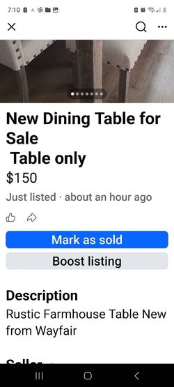 Rustic Farmhouse Dining Table