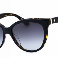 Kate Spade Daesha/S Cat-Eye Sunglasses – Blue Havana Dark Gray Gradient Lenses
