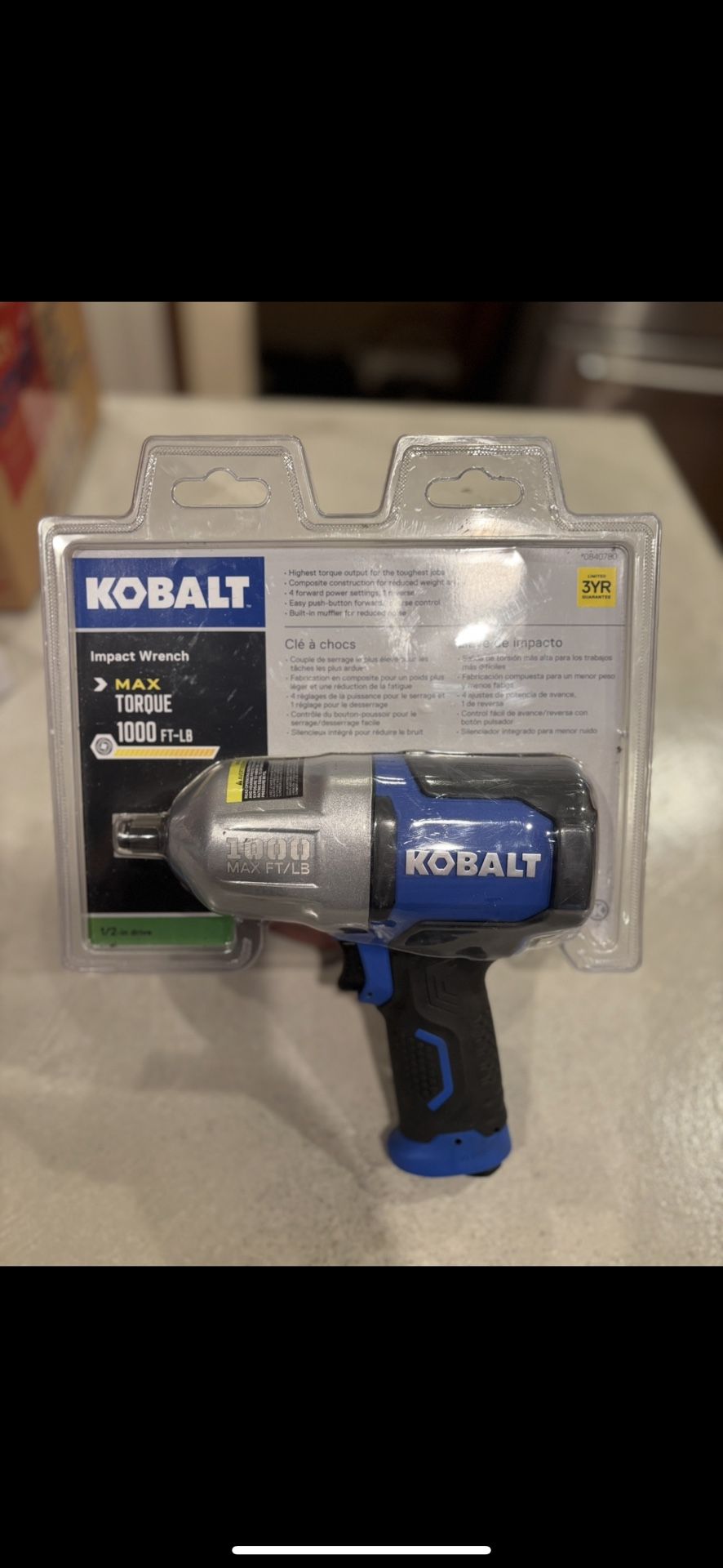 Kobalt 1|2" - 1000 ft/Ib - Air Impact Wrench