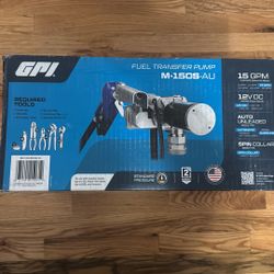 BRAND NEW NEVER USED GPI 15 GPM 12V Fuel Transfer Pump, Automatic Nozzle