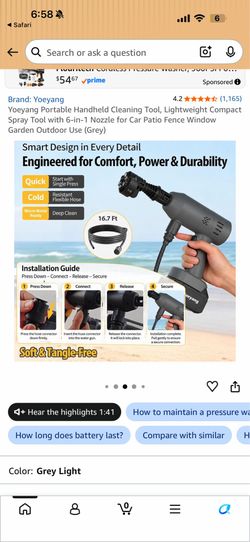 Portable pressure washer