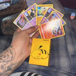 100pcs Pokemon V  Trading Cards  Full Pack  + 6 Extra Cards 
