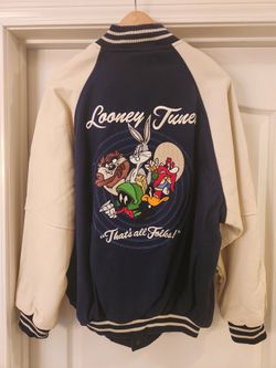 Vintage Unisex Varisty Leather Looney Tunes Jacket (Never Worn!) Tags On