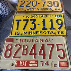 Vintage License Plates 