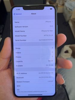 Like New iPhone XS Max 64gb Sprint Fully working 9/10 condition.
