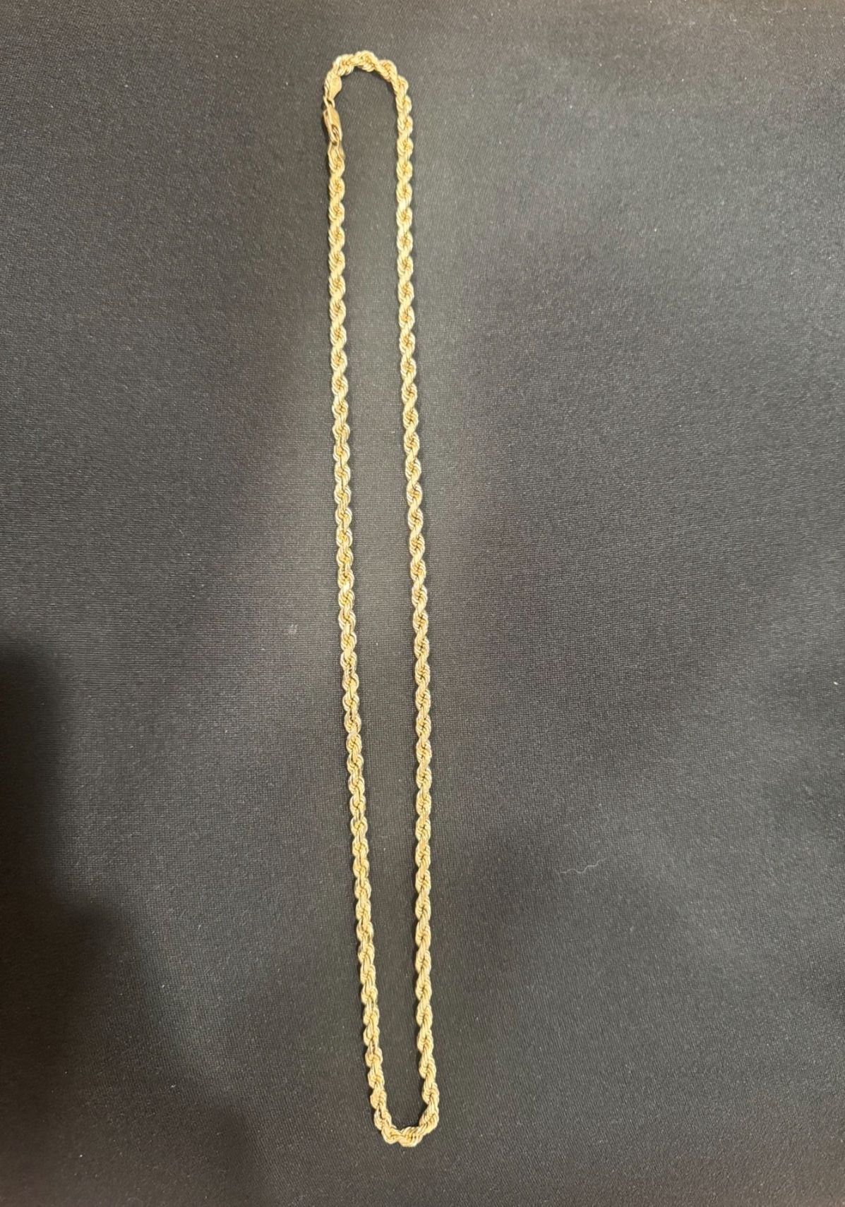 14kt Solid Gold Diamond Cut Rope Necklace. 14 kt Rope Chain