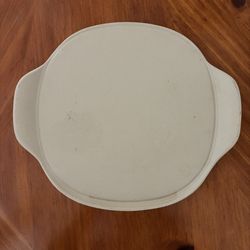 Pampered Chef Stoneware PERSONAL SIZE NATURAL CLAY COOKWARE PERSONAL PIZZA STONEWARE W/ HANDLES