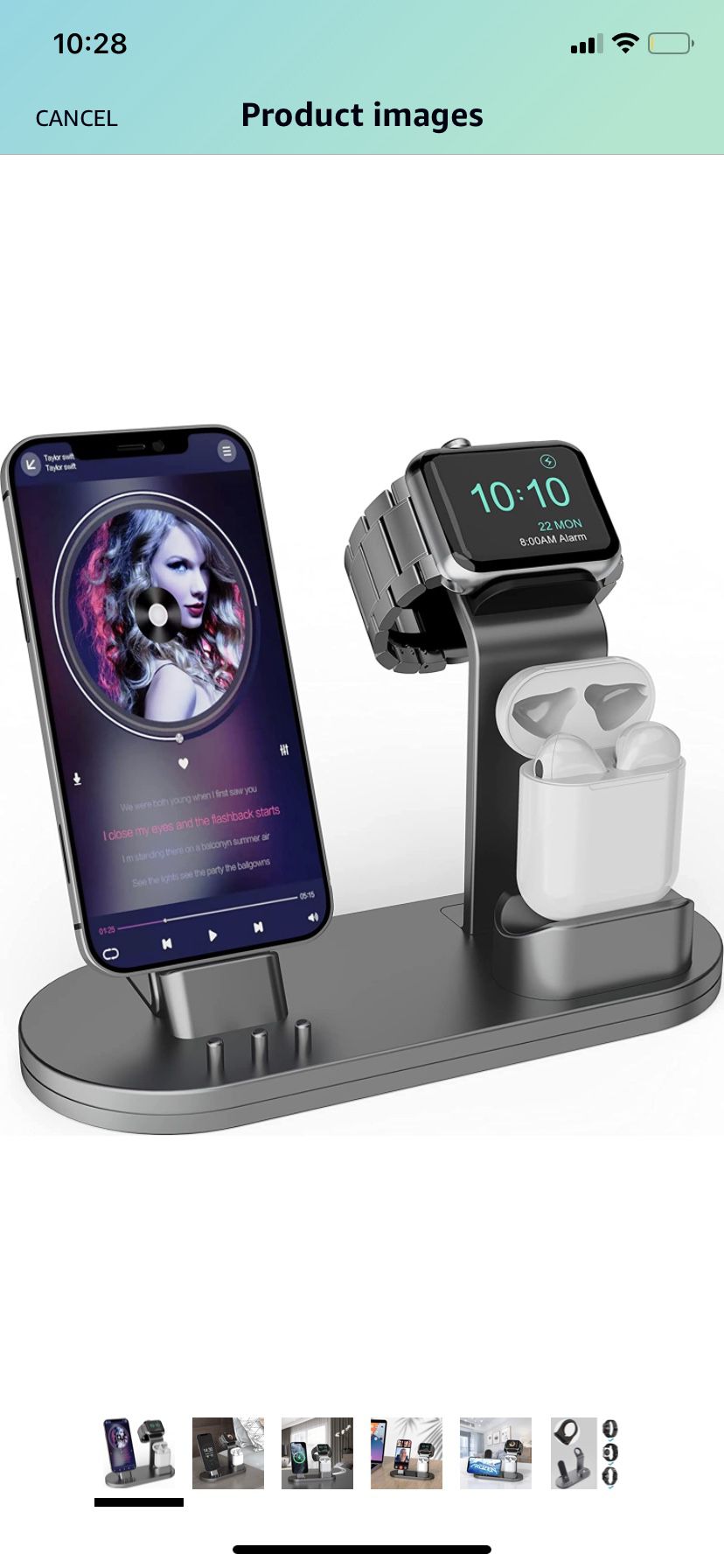  3 in 1 Charging Stand iwatch Stand, Charging Station Compatible with iWatch SE/6/5 /4/3 /2/1, AirPods Pro and iPhone Series 12/11/ X /8/7 /6S /5