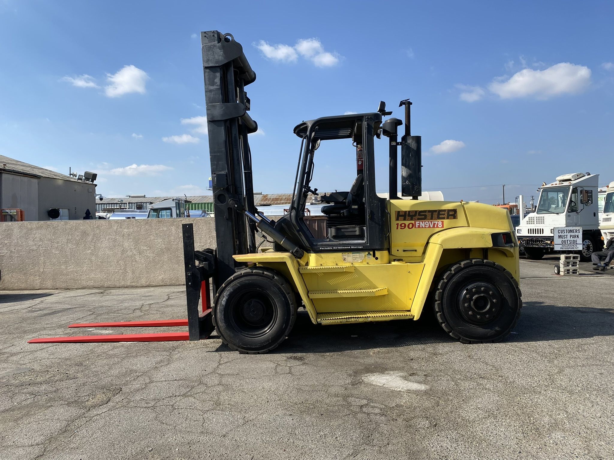 2006 hyster H190 HD 19,000lbs capacity diesel auto trans side shift, Forklift
