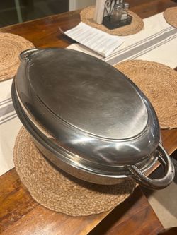 Stainless Steel Oval Roaster with Lid