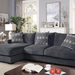 Brand New Gray Modular L-shaped Sectional Sofa