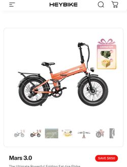 HEYBIKE Mars 3.0 Folding Fat-tire Ebike new in box